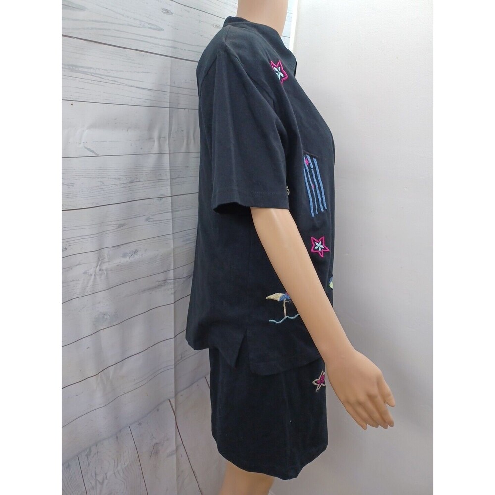 JBM Sport Sun Dress matching Jacket Pink Black Umbrella Embroidery Sz S - Picture 3 of 15